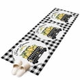 thumbnail image 2 of Summer Lemon 2'x6' Runner Rug, Watercolor Truck Yellow Fruits Black Plaid Washable Non-Slip Area Rugs for Hallway Kitchen Floor Bedroom Entryway, StainResistant Laundry Carpet Decoration Indoor Mat, 2 of 9