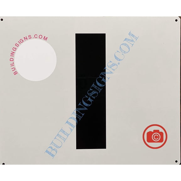 Large Letter I -Metal Sign - Parking LOT Sign (White,Aluminium,10X12)-EL ESTACIONAMIENTO LINE (ref-2201)