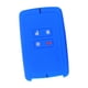 thumbnail image 2 of Funda para llave de coche, funda de silicona para llavero, protector único de 4 botones, regalo para coche Línea negra azul, 2 of 8