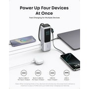 Anker Laptop Power Bank, 25,000mAh Portable Charger with Triple 100W USB-C Ports, Built-in Retractable Cables, Flight-Approved for Travel, Compatible for iPhone 17/16 Series,Macbook,Samsung, and More