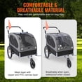 thumbnail image 3 of KFFKFF Pet Bicycle Trailer, Holds Maximum 88 lbs, Dual-Function Dog Stroller and Bike Carrier, Convenient Collapsible Frame with Detachable Wheels, Universal Bike Attachment, Reflective Elements, 3 of 9