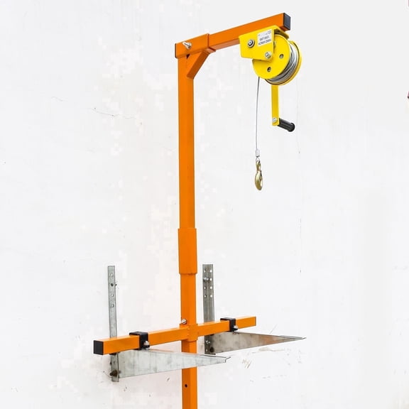 50FT Air Conditioner Lifting Tool, Lifting Height Air Tool, 400LBS Load Capacity, 5.4*3.6*10in, High-Quality Steel Wire, Plug-in Winch, Self-Locking for Installation