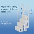 thumbnail image 4 of Pool Ladder, 4-Step Pool Stairs with Double Handrails and Non-Slip Steps for 48-54” Above Ground and In-Ground Pools, White, 4 of 7