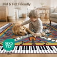 thumbnail image 4 of ODIKA Music Cd Circle Musical Instrument Piano Guitar Note Disc Shape for Dorm Room, Small Living Apartment, Stain Resistant Low Profile, 4 of 7