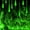 Green, variant on 2Pack Meteor Shower Rain Lights, Waterproof 30cm 8Tubes 288LEDs Waterfall Falling Cascading Rain Drop Solar Icicle String Lights for Garden Christmas Wedding Party Decorations