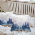 thumbnail image 5 of Watercolor Style Forest Outdoor Pillow Covers Pack of 2 Silhouette Tree Bird Waterproof Throw Pillow Covers Decorative Cushion Cases for Patio Garden Tent Balcony Couch 18x18 inch, 5 of 8