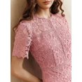 thumbnail image 2 of Pink Dress With Short Sleeve And Ruffled Hem, 2 of 30