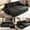 Black, variant on LLappuil 84" Sectional Sofa, Sectional Couch with Pull Out Sofa Bed Convertible Sofa Bed, Corduroy Sofa Couch with Storage Chaise, Small Desktop, Cup Holders, Charging Port for Living Room Green