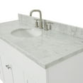 thumbnail image 4 of Ariel Hamlet 55 In. Oval Sink Vanity With Carrara White Countertop In White, 4 of 10