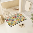 thumbnail image 4 of Oil Painting Flower Bath Mat Absorbent Floor Mat Non-Slip Bathroom Rug Waterproof Door Mat for Entryway Bathroom Decor Vintage Floral Design Easy Clean Polyester, 4 of 6