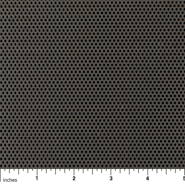 Steel Perforated Sheet, Thickness 0.060 (16 ga.), Width 12", Length 12", Hole Size 0.063 (1
