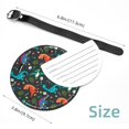 thumbnail image 5 of 2Pcs Leather Round Dinosaur Cruise Luggage Tag with Privacy Cover and Name ID Tag - Suitable for Travel Handbags Backpacks School Bags Luggage Tags, 5 of 7
