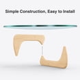 thumbnail image 6 of Mid Century End Table Triangle Tempered Glass Coffee Table Solid Wooden Base for Living Room Patio,Nature Wood Color, 6 of 10