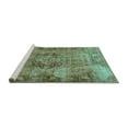 thumbnail image 2 of Ahgly Company Machine Washable Indoor Rectangle Persian Turquoise Blue Traditional Area Rugs, 6' x 9', 2 of 4