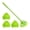 Green, variant on Mini Triangle 180° Swivel Cleaning Mop, Extendable Handle with 3 Washable Microfiber Pads for Floors, Tile, Wall, Bathroom & Corner Cleaning, Green