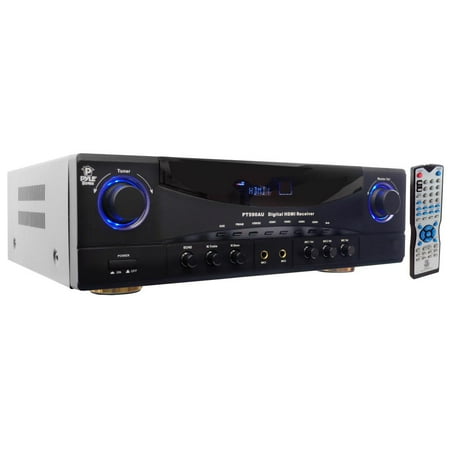 - PYLE PT590AU - 5.1 Channel Amplifier Receiver Digital Home Theater Stereo System, 4K Ultra HD & 3D Pass-Through, 350 Watt
