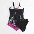 thumbnail image 5 of Qingpeng Plus Size Tankini Swimsuit for Women Color Block Tummy Control Two Piece Bathing Suit Slimming Swim Top with Bottom, 5 of 5