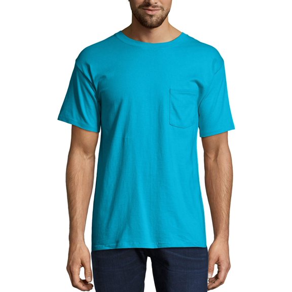 Hanes Men's Premium Beefy-T Short Sleeve T-Shirt With Pocket, Up to Size 3XL