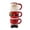 Red, variant on Christmas Snowman Stacking Ceramic Mug Set