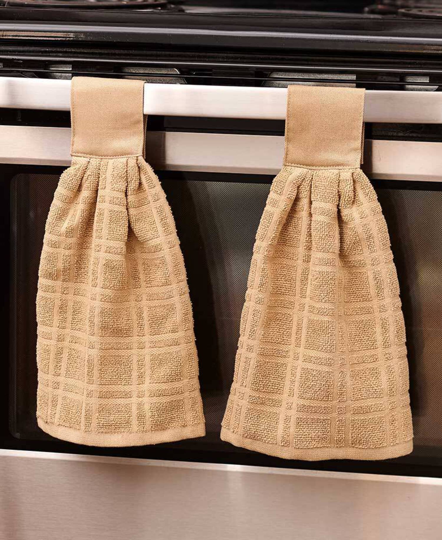 Set of 2 Hanging Kitchen Towels (Sand)