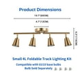 thumbnail image 3 of CRAFTRONOS 4-Light Foldable Track Lighting Set Matte Brass Modern Ceiling Spotlights, 3 of 8