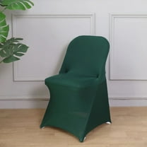 BalsaCircle 12 Hunter Green Spandex Stretchable Folding Solid Chair Covers Slipcovers Wedding decorations