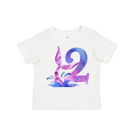 

Inktastic 2nd Birthday Mermaid Tail Gift Toddler Boy or Toddler Girl T-Shirt