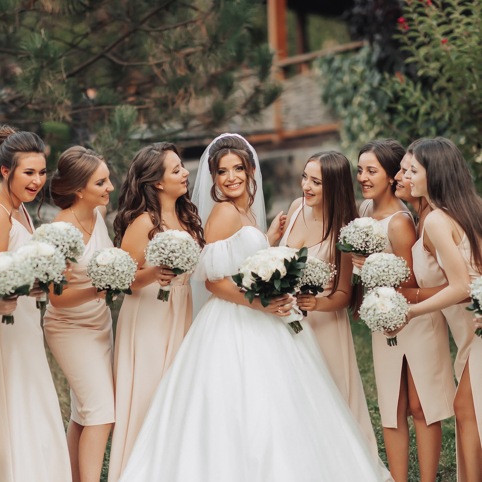 Unique Bargains Fake Gypsophila Flowers Bulk PU Branch for Wedding Floral 12Pcs White