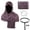 Dark Purple, variant on Medieval Distressed Hooded Shawl, Distressed Medieval Hooded Shawl Accessory Kit,Crinkled Renaissance Cosplay Head Wrap With Viking Pin Leather Belt for Halloween Larp Warrior Costume, Black One Size