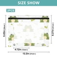 thumbnail image 3 of 2Pcs A4 Document Pouch Set 3 Ring Binder Pencil Pouch Clear Window Pencil Case for Binder for Home, Office Cartoon Frog Pattern, 3 of 7