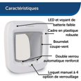thumbnail image 4 of Nuevo producto, puerta para gatos con microchip, acceso selectivo, fácil instalación, 4 opciones de bloqueo manual, eficiencia energética, resistente al viento, conveniente, blanco, 4 of 4