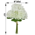 thumbnail image 3 of Mainstays 15''H Indoor Artificial Hydrangea Bundle, White Color, 3 of 5