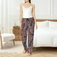 thumbnail image 5 of Pajama Pants Women, Paisley Pattern No.90105 Sweatpants Soft Sleep Lounge Pants, Casual PJ Bottoms Pants with Pockets, 5 of 5