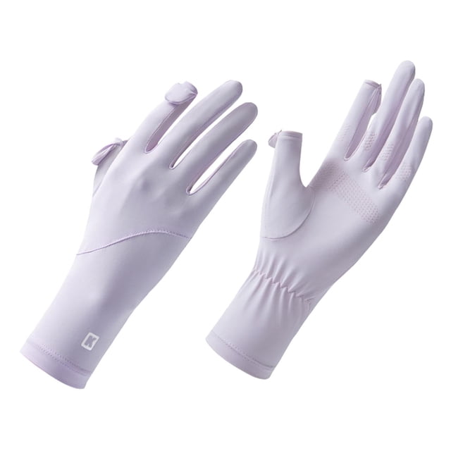 Guantes de protección solar Cola Mujer Conducción Violeta Longitud 25,5 cm