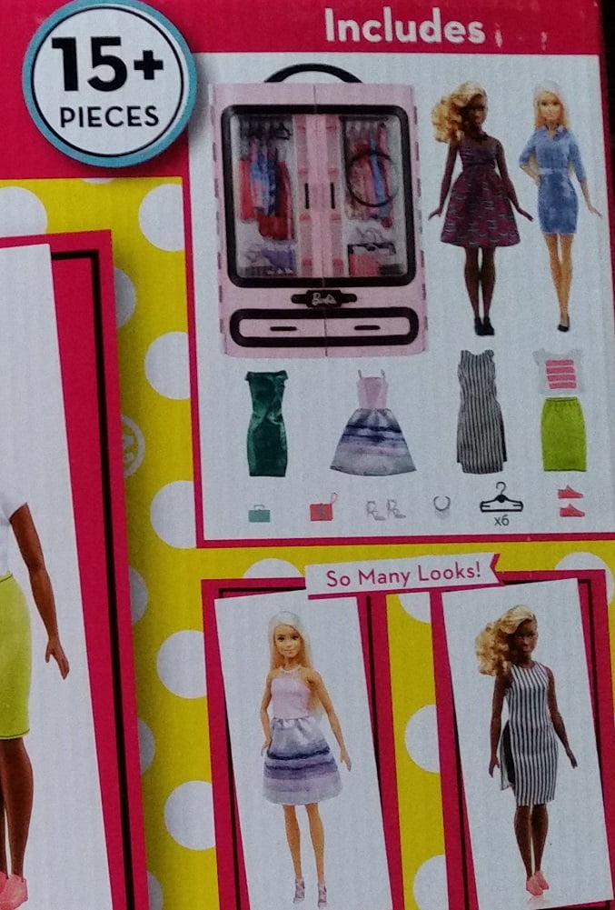 Barbie Doll Playsets - Ultimate Closet Giftset - 15+ Pieces Includes: 2 Dolls, Closet, Clothes