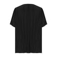 thumbnail image 6 of Cmfcve Women's Summer Plus Size Shirt Round Neck Short Sleeve Gauze Tops Breathable Loose Pullover Tee Shirt, 6 of 7