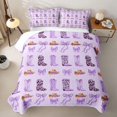 thumbnail image 2 of jejeloiu Purple Bow Pattern Twin Quilt Set Kids,Cute Western Cowgirls Boots Twin Coverlet Set For Girls,2 Pieces, 2 of 7