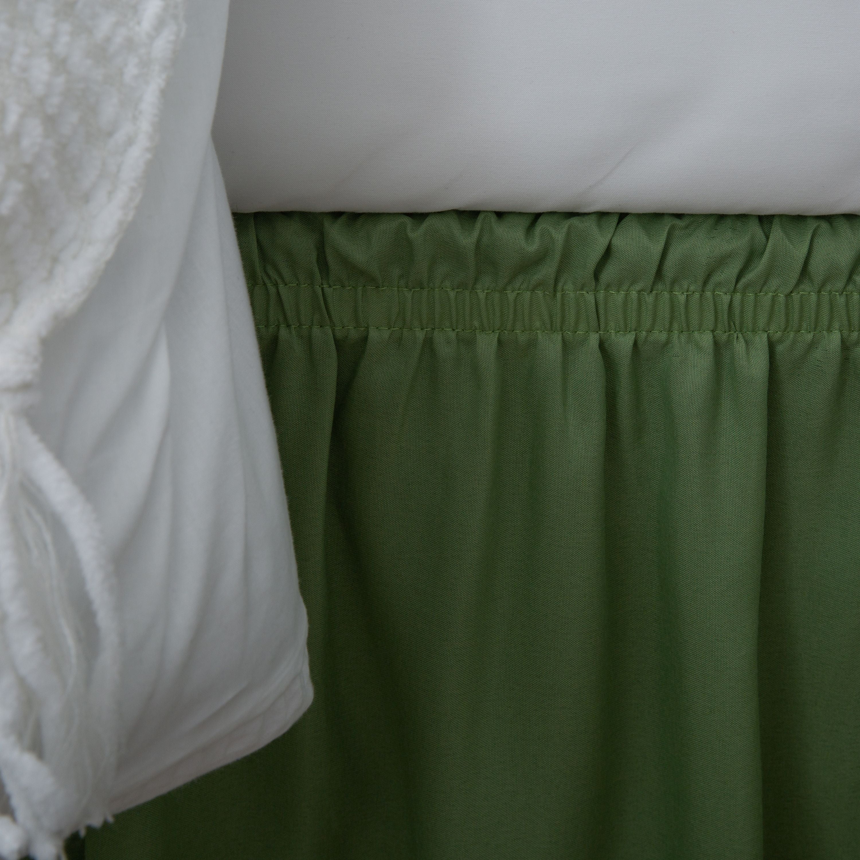 Home Details 18" Drop Wrap Around Bed Ruffle Twin/Full in Sage (78x54x18)