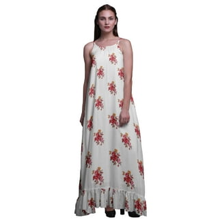 Bimba Light Pink2 Artistic Flower Womens Sleepwear Long Nightgown