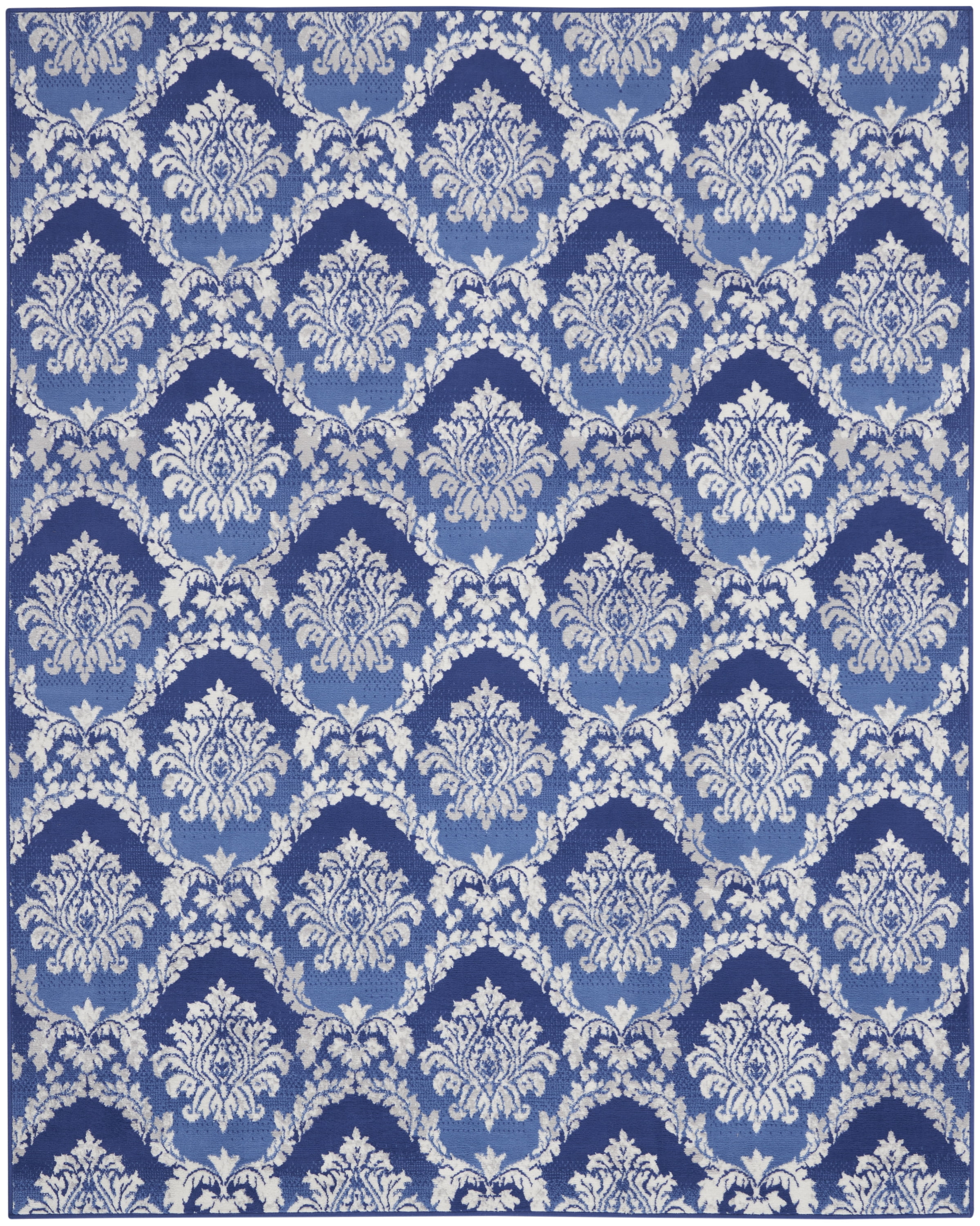 Nourison Whimsicle Botanical Farmhouse Blue 8'4" x 11'6" Area Rug, (8' x 12')