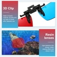 thumbnail image 3 of 4pcs Red Blue/Cyan 3D Clip-on Glasses, 3D Viewing Glasses Hanging Frame Square, 3 of 7