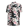 thumbnail image 3 of Daiia Orchids Flowers Pattern Men’s Polo Shirts,Solid Deck Shirt,Classic Fit, Breathable Cotton Polo for Casual and Sport Wear-Large, 3 of 9