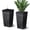 Black, variant on Huisuilinss Tall Planter Set Of 2,22.7" Tapered Planter,Outdoor＆Indoor Planter Pots,Self Watering Flower Pots With Water Level Monitor,Removable Tray For Porch Patio Backyard Home Garden