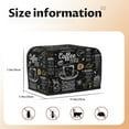 thumbnail image 5 of 1pc, Toaster Cover, Novelty Coffee Theme Toaster Cover Washable Dustproof Brown Kitchen Small Appliance Cover with Top Hook, Fits Standard 2 Slice Toaster, 5 of 6