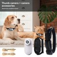 thumbnail image 3 of Cámara para Collar de Mascotas, Recargable por USB, Pantalla LCD HD 1080P, Cámara Deportiva para Mascotas, Compatible con Funciones de Video y Fotografía para Gatos, Color Negro., 3 of 10