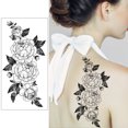 thumbnail image 3 of 6 uds tatuaje pegatinas Wdftyju moda fiesta suministro flor tatuajes falsos cara cuerpo mano, 3 of 9