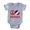 Heather Grey, variant on CafePress - Peace Love France - Cute Infant Baby Football Bodysuit