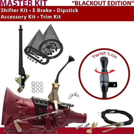 American Shifter AOD Shifter Kit 8 in. E Brake Cable Clevis Trim Kit Dipstick for D5BE5