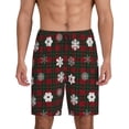 thumbnail image 1 of Fotbe Plaid Snowflakes Festive Pantalones Cortos de Pijama para Hombre, Ropa de Dormir, Pantalones de Pijama Cortos para Hombre-3X-Large, 1 of 6