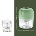 thumbnail image 7 of USB Electric Portable Garlic Cutter Mini Meat Grinder Garlic Puree Crusher Suitable for Garlic Chili Snacks Kitchen Food Chopper (250ml-green), 7 of 7